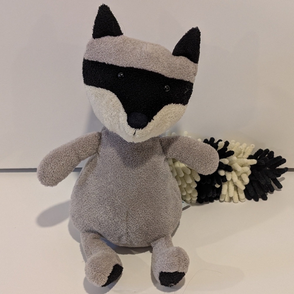 Jellycat Grey Raccoon Plush Noodle